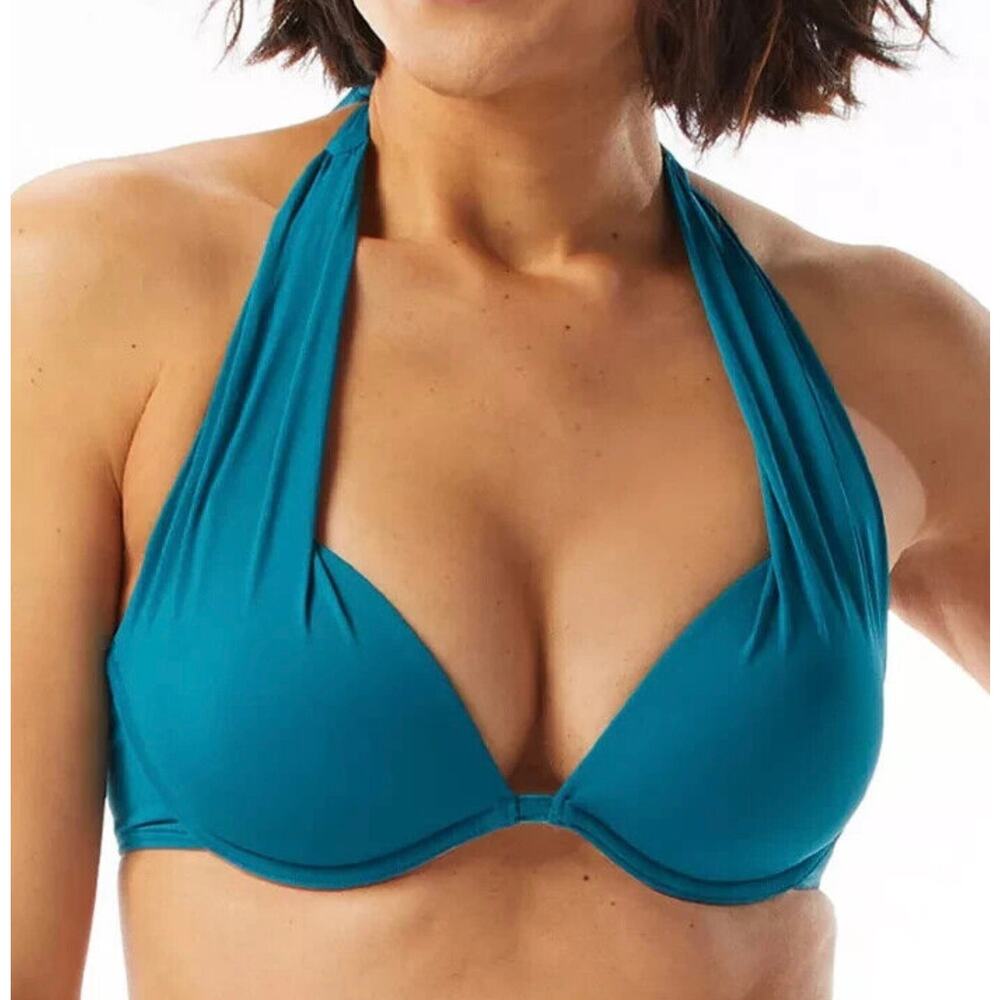 Coco Reef Teal Cove Cameo Underwire Bikini Top 16 40D NWT